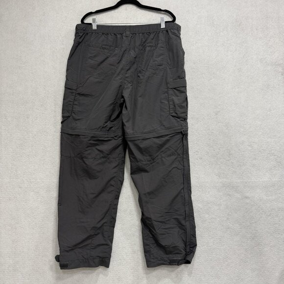 REI Pants Womens 16 Petite Gray Convertible Zip Off Cargo Hiking Nylon Quick Dry - Picture 11 of 15